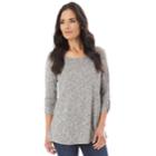 Women's Apt. 9&reg; Textured Tee, Size: Xxl, Black