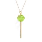 Amore By Simone I. Smith A Sweet Touch Of Hope 18k Gold Over Silver Crystal Lollipop Pendant, Women's, Size: 26, Yellow