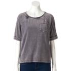 Women's Sonoma Goods For Life&trade; Velour Crewneck Sweatshirt, Size: Xl, Dark Blue