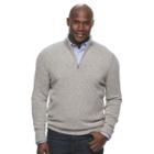 Big & Tall Croft & Barrow&reg; True Comfort Classic-fit Stretch Quarter-zip Sweater, Men's, Size: Xl Tall, Med Brown