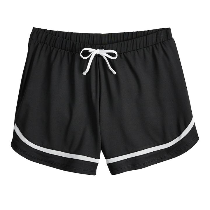 Girls 7-16 So&reg; Soft Mesh Running Shorts, Size: 14, Black