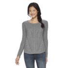 Juniors' So&reg; Cable-knit Shirttail Sweater, Teens, Size: Small, Med Grey