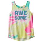 Girls 7-16 So&reg; Bow Back Printed Tank Top, Girl's, Size: 14, Natural