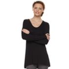 Women's Apt. 9&reg; Marled High-low Tunic, Size: Xl, Black