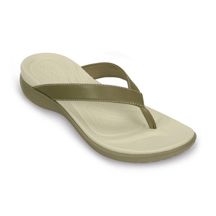 Crocs Capri V Women's Flip-flops, Size: 7, Med Beige