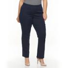 Plus Size Briggs Straight-leg Twill Pull-on Pants, Women's, Size: 3xl, Blue (navy)