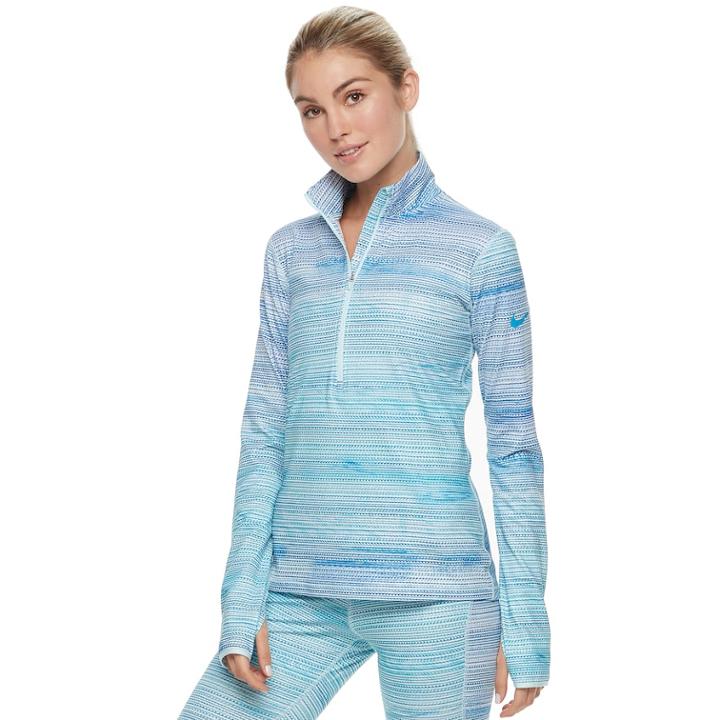 Women's Nike Pro Warm Top, Size: Xl, Blue (navy)