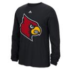 Men's Adidas Louisville Cardinals Preferred Logo Long-sleeve Tee, Size: Medium, Black