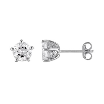 Stella Grace Laura Ashley Sterling Silver White Topaz Stud Earrings, Women's