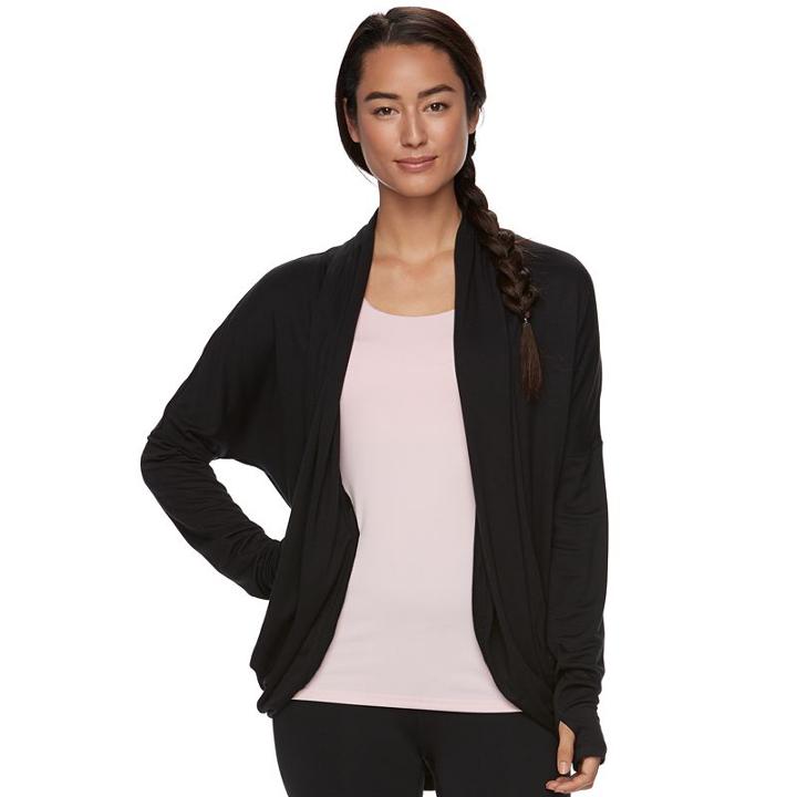 Women's Gaiam Grace Yoga Wrap Cardigan, Size: Small, Oxford