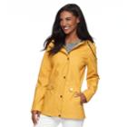 Women's Halitech Hooded Rubber Rain Jacket, Size: Xs, Yellow