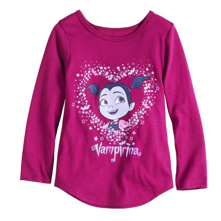 Toddler Girl Jumping Beans&reg; Vampirina Glittery Graphic Tee, Size: 2t, Dark Red