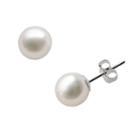 18k White Gold Aa Akoya Cultured Pearl Stud Earrings (8-8.5 Mm), Women's