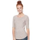 Women's Apt. 9&reg; Essential Elbow-sleeve Tee, Size: Xl, Med Brown