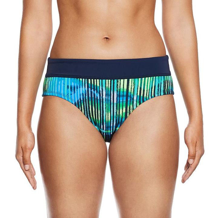 Women's Nike Electrify Moderate Brief Bikini Bottoms, Size: Xl, Blue Other