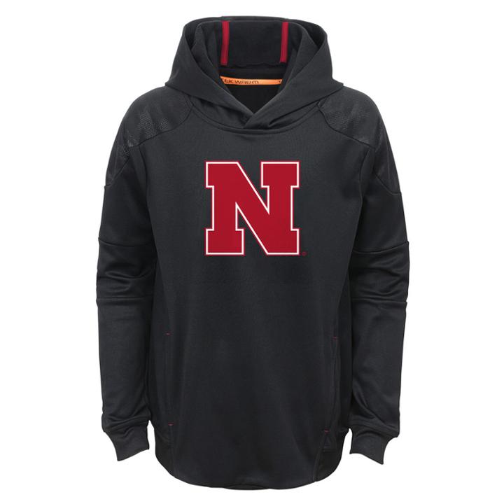 Boys 4-7 Nebraska Cornhuskers Mach Pullover Hoodie, Size: S 4, Black
