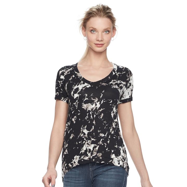 Women's Rock & Republic&reg; Boyfriend Tee, Size: Small, Oxford