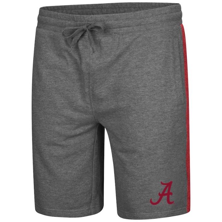 Men's Colosseum Alabama Crimson Tide Sledge Ii Terry Shorts, Size: Medium, Grey (charcoal)