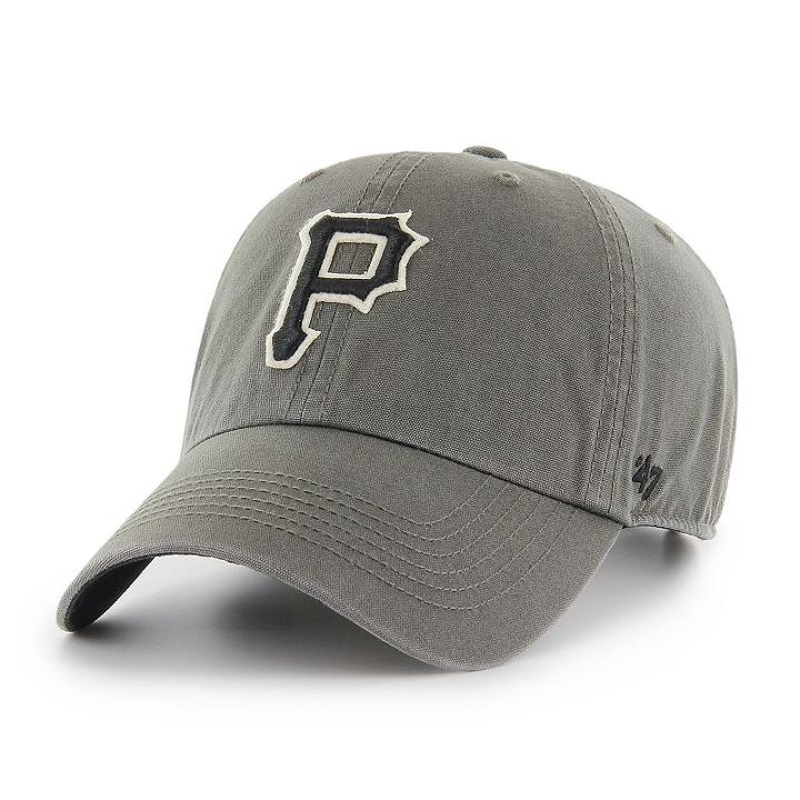 Adult '47 Brand Pittsburgh Pirates Borderland Clean Up Adjustable Cap, Black
