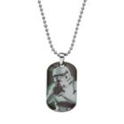 Star Wars Stainless Steel Stormtrooper Dog Tag Necklace, White
