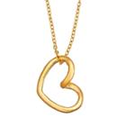 Charming Girl 14k Gold Vermeil Heart Pendant Necklace - Kids, Size: 15, Yellow