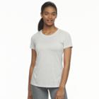Women's Tek Gear&reg; Performance Base Layer Tee, Size: Medium, Light Grey
