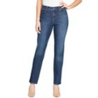 Women's Bandolino Mandie Classic Midrise Straight-leg Jeans, Size: 8 Short, Med Blue