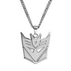 Transformers Stainless Steel Decepticon Pendant Necklace - Men, Size: 22, Grey