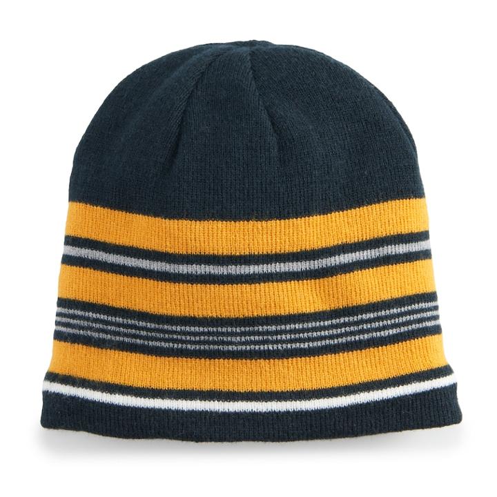 Men's Urban Pipeline&trade; Striped Sherpa-lined Beanie, Gold