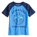 Boys 4-10 Jumping Beans&reg; Adventure Starts Here Slubbed Raglan Graphic Tee, Size: 7, Med Blue