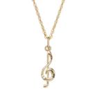10k Gold G Clef Pendant Necklace, Women's, Size: 18