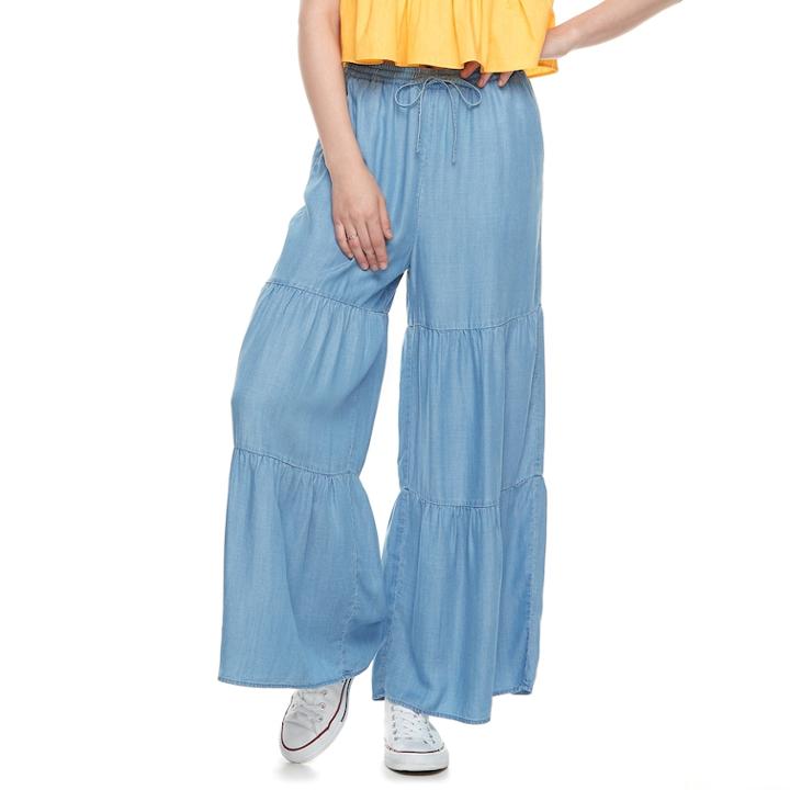 K/lab High Waisted Tiered Culottes, Kids Unisex, Size: Xl, Blue