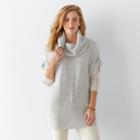Women's Sonoma Goods For Life&trade; Cowlneck Sweater, Size: L-xl, Light Grey