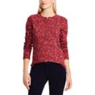 Women's Chaps Floral Henley Top, Size: Small, Red