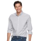 Men's Sonoma Goods For Life&trade; Flexwear Slim-fit Plaid Poplin Button-down Shirt, Size: Small, White