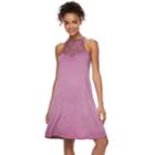 Juniors' Mudd&reg; Lunar Wash High-neck Swing Dress, Teens, Size: Xl, Drk Purple