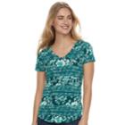 Women's Sonoma Goods For Life&trade; Essential V-neck Tee, Size: Xxl, Turquoise/blue (turq/aqua)