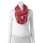 Chaps Paisley Infinity Scarf, Women's, Med Red