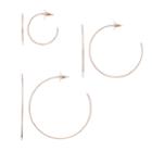 Rose-gold Tone Nickel Free Hoop Earring Set, Women's, Light Pink