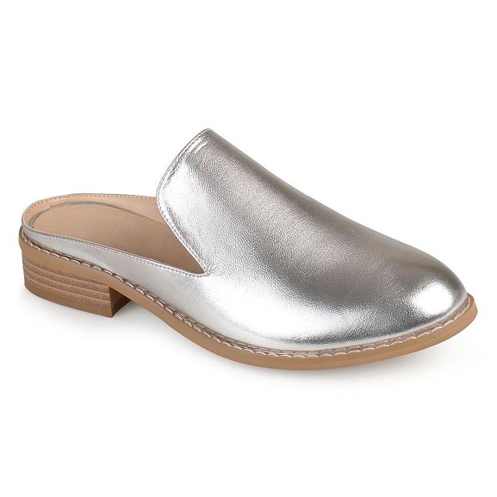 Journee Collection Charly Women's Mules, Size: 8, Silver
