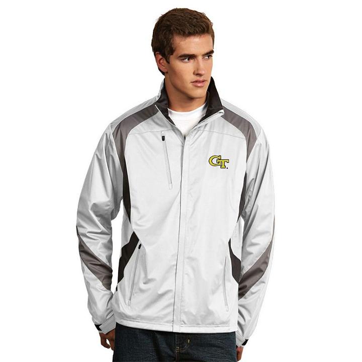 Men's Antigua Georgia Tech Yellow Jackets Tempest Desert Dry Xtra-lite Performance Jacket, Size: Medium, White