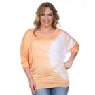 Plus Size White Mark Tie Dyed Tunic, Women's, Size: 1xl, Med Orange