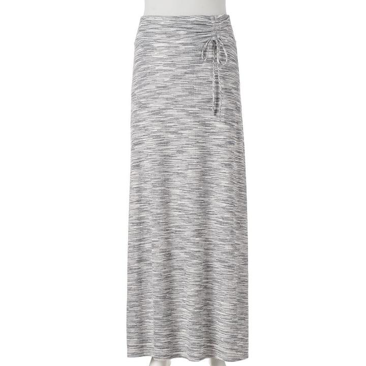 Juniors' Joe B Space-dye Maxi Skirt, Girl's, Size: Medium, White Oth