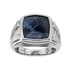 Men's Pietersite Sterling Silver Ring, Size: 11.50, Blue