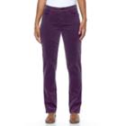 Women's Croft & Barrow&reg; Classic Fit Straight-leg Corduroy Pants, Size: 10, Drk Purple