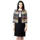 Women's Ile New York Colorblock Sheath Dress & Striped Jacket Set, Size: 18, Multicolor