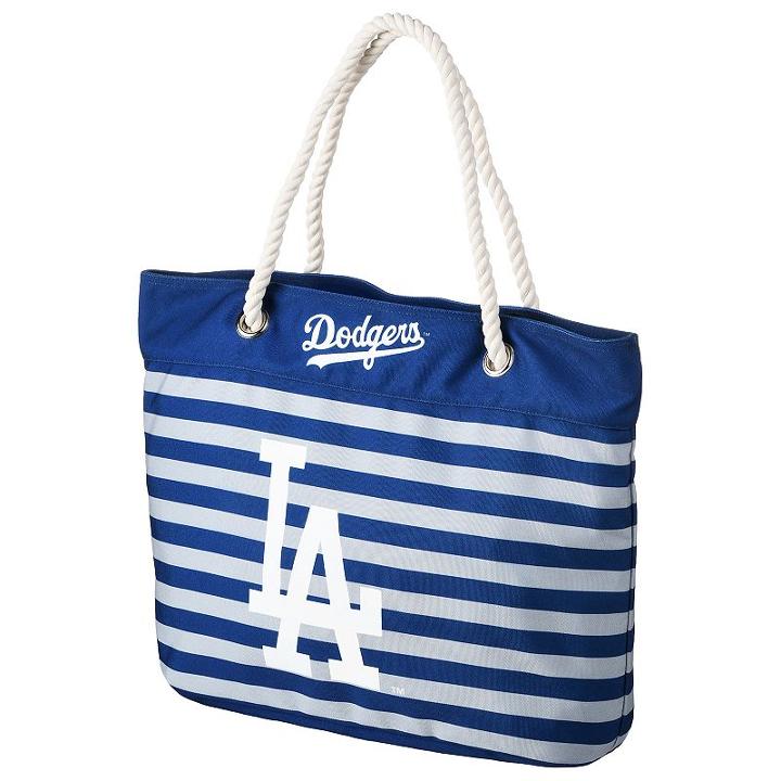 Forever Collectibles Los Angeles Dodgers Striped Tote Bag, Adult Unisex, Multicolor