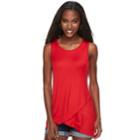 Women's Apt. 9&reg; Tulip Hem Tank, Size: Small, Med Red