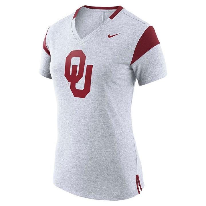Women's Nike Oklahoma Sooners Fan Top, Size: Small, White