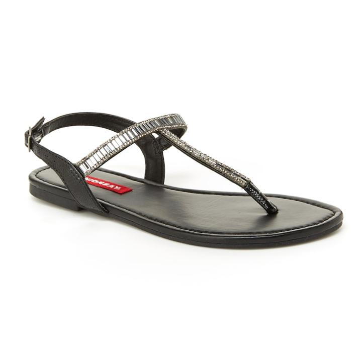 Unionbay Appeal Women's Embellished Sandals, Size: 8.5, Black